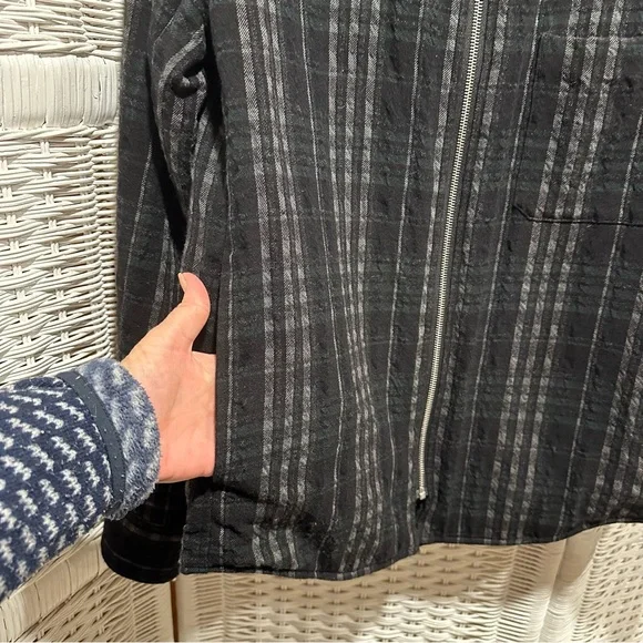 Theory Reversible Zip Shirt Jacket M
